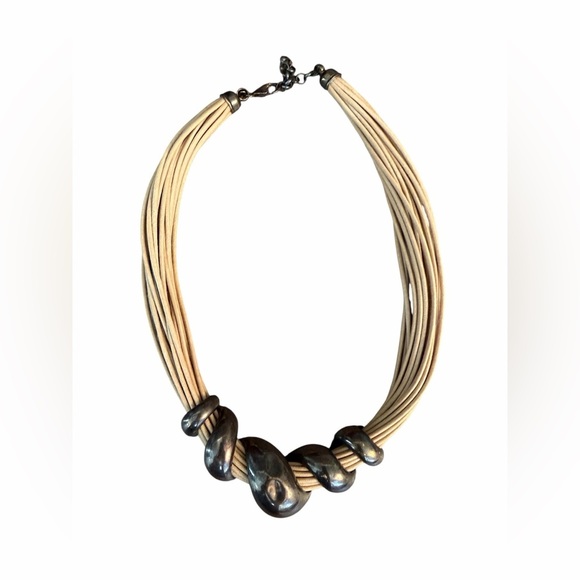 Jewelry - ITAOR ITALIAN NECKLACE OVERLAY 20 STRAND LEATHER CORD